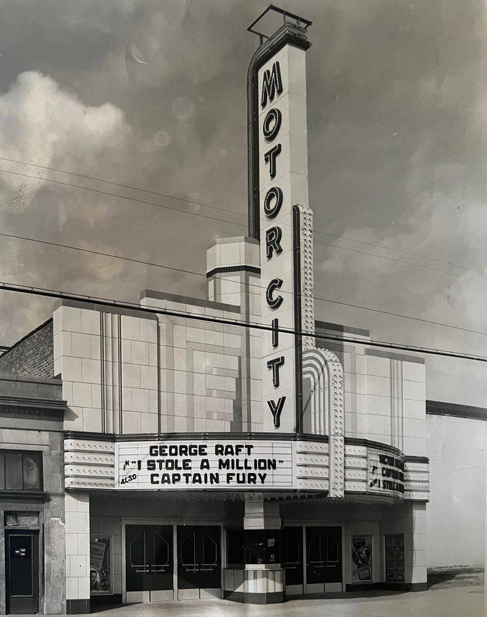 Motor City Theatre exterior promo photo OL Taylor Commercial Photog 1939 Motor City Theatre, Warren